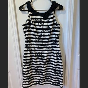 Lily Pulitzer Black and White Floral Dress w/ Bow